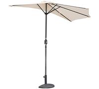 GLETSF Sombrillas Portátiles De 9 Pies para Patio Al Aire Libre, Media Sombrilla para Cafetería, Balcón, Puerta, 5 Varillas, Parasol con Manivela, Sombrilla De Pared, Sombrilla