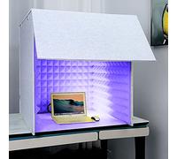 GLETSF Soundproof Isolation Booth, Portable Recording Studio, Noise Isolator Microphone Foam, Desktop Vocal Shield For Podcast and Studio,Purple,