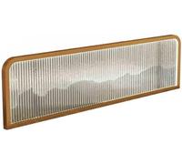 GLETSF Standing Dining Area Iron Partition Glass Dining Room Screen Partition Half Wall Countertop Low Fence Translucent Design Work Area Office Dining Room Privacy,Go-Gold-130x45cm