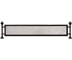 GLETSF Standing Iron Partitions For Dining Areas Tempered Glass Restaurant Partitions Elevated Aisle Offices Hotel Decorative Table Tops Low Fence Partition Screens P,Gold-59.1X-Black-19.7x11.8 in