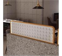 GLETSF Standing Semi-Private Half Wall Countertop Low Fence 11.8/17.7 In. For Dining Area Partition Raised Pattern Glass Restaurant Screen Partitions Privacy,Gold-55X11.8In-Gold-51x11.8in