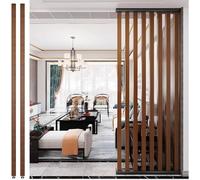 GLETSF Tall Wooden Room Divider - 3Ft To 8Ft Privacy Screen, Floor-To-Ceiling Partition For Living Room, Office, Restaurant Decor - 2 Pcs, Modern Slats Design-2 Pcs-175cm/68.8in/5.74ft