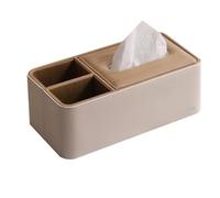 GLETSF Tissue Box Cover Holder, Durable Tissue Rack Durable Paper Towel Holder Bathroom Tissue Holder Dispenser and Simple Tissue Box Organizer For Vanity Home Office Gift Sturd-White-B