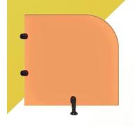 GLETSF Urinal Screen Toilet Partition Divider Privacy Wall For Public Space Hotel Restroom Bathroom - Partition Protection Screen-Orange-4 Pcs