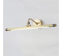 GLETSF Wall Lamp Adjustable Led Vanity Mirror Front Light, Modern Linear Bathroom Lighting Fixture Above Mirror, 4000K Color Temperature, Copper and Acrylic-Gold-81cm