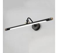 GLETSF Wall Lamp Adjustable Led Vanity Mirror Front Light, Modern Linear Bathroom Lighting Fixture Above Mirror, 4000K Color Temperature, Copper and Acrylic-Black-49cm