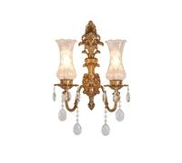 GLETSF Wall Lights For Bedroom TV Wall Lamp In Luxury Living Room, Bedside Lamp In Villa Stair Bedroom, All Copper Crystal Wall Lamp Lighting Fixtures Sconces Wall Lighting
