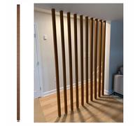 GLETSF Wooden Slat Room Divider - 3Ft To 8Ft Adjustable Height, Modern Floor-To-Ceiling Partition Screen For Living Room, Office, Restaurant Decor-1 Pcs-185cm/72.8in/6.06ft