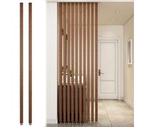 GLETSF Wooden Slats Room Divider - Floor To Ceiling Partition For Living Room, Office, Restaurant - Modern Hollow Decor Column For Stylish Space Separation-Wood 2pcs-195cm/76.7in/6.4ft