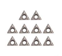 Glewi 10 piezas de insertos de aleación de ángulo C en ángulo R para mini máquina de biselado, cortador de desbarbado de madera acrílica de aluminio de acero con caja (ángulo R)