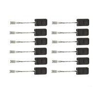 Glewi 12 cepillos de carbono de 17 x 10 x 5 mm compatibles con Bosch GWS 1000 1100 1400 10 11 14 15-125 kit de reparación de motor de herramientas eléctricas