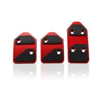 Glewi 3 fundas de aluminio para pedal Polestar Slingshot 2017+, almohadillas de goma antideslizantes, estilo multicolor anodizado, kit de fácil instalación (rojo)