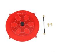 Glewi 5.8GHz Triple Feed Patch Antena 14dBi Ganancia para FPV Transmisor de imagen con para SMA Puerto Hembra Diseño de lóbulo lateral bajo Rojo (rojo)