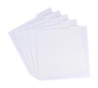 Glewi 5 tarjetas de índice del alfabeto para discos de CD LP, pestañas de clasificación divisoras de discos de polipropileno transparente, clasificación rápida A-Z para almacenamiento de colección de