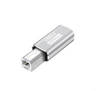 Glewi Adaptador C a midi, convertidor de aleación de aluminio para piano eléctrico y tambor electrónico, interfaz compacta para producción musical (gris plateado)