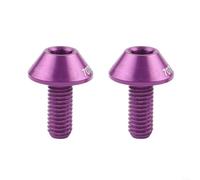 Glewi Aleación de aluminio 7075 para tornillos de soporte de jaula de botella, pernos M5 x 12 mm, 2 piezas para bicicleta de montaña, ciclismo, botella de agua, accesorios de fijación múltiples C