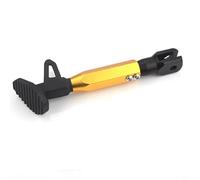 Glewi Aleación de aluminio ajustable Motocicleta Kickstand Pie Soporte lateral Rojo Amarillo para la mayoría de las bicicletas (amarillo)