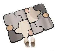 Glewi Alfombrilla de baño de tierra de diatomeas: alfombra de piedra antideslizante de secado rápido, para ducha, alfombra de baño lavable 60 x 90 cm (2)