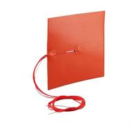 Glewi Almohadilla calefactora de silicona controlada por termistor - 400W, 200 × 200 mm, IP68 impermeable, resistente a altas temperaturas para uso de impresora 3D (220V)