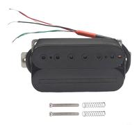 Glewi Alnico V Pastilla de guitarra de doble bobina 75K/166K cera en maceta para LP ST guitarra eléctrica actualización cromo negro (50 mm)