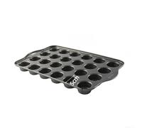 Glewi Bandeja antiadherente para magdalenas cuadrada de 12 agujeros para postres, de carbono, apta para horno, 32,9 x 20,5 cm