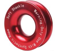 Glewi Bloque de polea de cabrestante de aleación de aluminio para recuperación todoterreno, bloque de arranque resistente con mecanismo de rodamiento suave, apto para camiones, SUV, remolques (rojo)