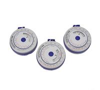 Glewi BMI - Cinta métrica de índice de masa corporal, calculadora retráctil de 150 cm para seguimiento de dieta y fitness, herramienta de medición de cintura, pecho, cadera, color amarillo (3 unidades