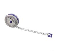 Glewi BMI - Cinta métrica de índice de masa corporal, calculadora retráctil de 150 cm para seguimiento de dieta y fitness, herramienta de medición de cintura, pecho y cadera, amarillo (azul)