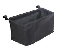 Glewi Bolsa de cola de vagón extensible para camping, playa, jardín, grande de 42 cm x 22 cm x 21 cm, bolsa de almacenamiento compatible con vagones plegables (negro)