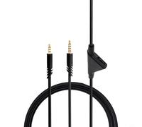Glewi Cable de auriculares de 2 m compatible con Logitech para astro A10 A30 A40 TR, control de volumen de silencio en línea, cable de cobre para consola de PC (negro)