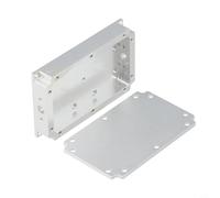 Glewi Caja de protección RF, escudo de disipación de calor de señal, caja de aluminio para SMA-KFD46, carcasa de salida de bajo ruido, 64x39x12mm Plata