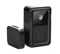 Glewi Cámara de timbre de video inalámbrico para KEMENT M9 de baja potencia para intercomunicador de dos vías nocturno Rango de 150 m para seguridad doméstica inteligente Negro (negro)