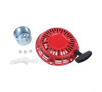 Glewi Conjunto de tracción rojo para arrancador de retroceso para Honda GX120 para GX160 para motores GX200, repuesto de cortacésped generador 4HP-6.5HP con mango de PVC