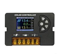 Glewi Controlador de carga solar de 12 V/24 V para PWM con pantalla LCD a color, voltaje ajustable para sistemas de energía alternativos de jardín doméstico (30 A)