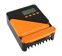 Glewi Controladores de carga solar MPPT, 12 V/24 V Auto 99% de eficiencia LCD Dual-USB para gel para batería Lifepo4 RV Protección del sistema fuera de la red (40 A)