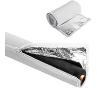 Glewi Cubierta de aislamiento de tubería de cobre HVAC de 3 capas de tela Oxford 600D resistente a los rayos UV para aire acondicionado y tuberías al aire libre, negro, 72 x 10.2 pulgadas (A)