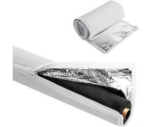 Glewi Cubierta de aislamiento de tubería de cobre HVAC de 3 capas de tela Oxford 600D resistente a los rayos UV para aire acondicionado y tuberías al aire libre, negro, 72 x 10.2 pulgadas (A)