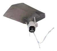 Glewi Cubierta de la lluvia de la cámara del acero inoxidable impermeable al aire libre protección para los sistemas de vigilancia de seguridad resistente a la corrosión plata (M)
