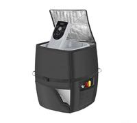 Glewi Cubierta para bomba de calentador de spa, tela Oxford impermeable con cremallera superior para un fácil acceso, protección resistente al desgarro para equipos al aire libre, gris (A)