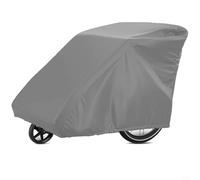 Glewi Cubierta para remolque de bicicleta Oxford 210D, impermeable, 55 x 39 x 33 pulgadas para Qeridoo para Burley para Thule, almacenamiento a prueba de viento para remolques de perros y mascotas