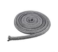 Glewi Cuerda de sellado de fibra de vidrio para estufa, resistente a altas temperaturas, tira de sellado negra hermética para chimenea, caldera, horno, quemador de leña, 10 mm x 3 m