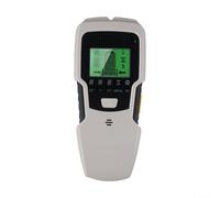 Glewi Detector de escáner de pared de 5 pulgadas con pantalla LCD, buscador de cables para alambre vivo de metal y madera, herramienta de localización de pernos de audio, gris plateado