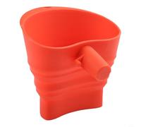 Glewi Embudo de harina de silicona para batidora de pie, boquilla plegable en forma de V para hornear sin desorden, herramienta de cocina resistente al calor para ingredientes secos y húmedos, blanco