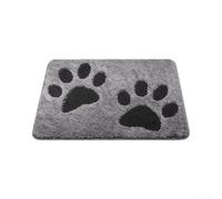 Glewi Felpudo de microfibra para perro, antideslizante, lavable a máquina, 20 x 32 pulgadas, barro para trampero, patas fangosas y zapatos mojados, alfombra de entrada beige