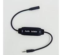 Glewi Filtro aislante de ruido de 3,5 mm para el hogar, elimina la estática del zumbido y adaptador para un sonido claro, negro 30 cm (una sola cabeza)