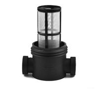 Glewi Filtro en línea para elaboración casera 100 malla, elimina los sedimentos de la cerveza con 2 púas de manguera, púas de 12 mm, máximo 65 C/150 F, fácil de limpiar