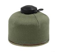 Glewi Funda de lona para depósito de gas de camping, para tanques planos de 110 g, 230 g, 450 g, protección de viaje, color verde (para tanque de 110 g)