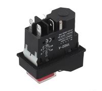 Glewi Interruptor de botón electromagnético IP55 impermeable, 250V 18A Control de seguridad con función de freno para máquinas herramientas KJD17 KLD28 Maquinaria de jardín(5)