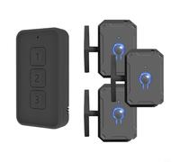 Glewi Interruptor de luz inalámbrico inteligente, control remoto recargable por USB con soporte adhesivo para interruptores de palanca, fácil de instalar para dormitorio, sala de estar (3 teclas