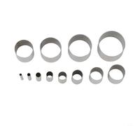 Glewi Juego de 12 perforadores huecos de acero inoxidable con agujero redondo, cortadores de arcilla de 3 mm a 32 mm para esculpir cerámica decoración de pasteles con estuche de almacenamiento
